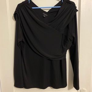 Ann Taylor Black Dress Shirt size XL